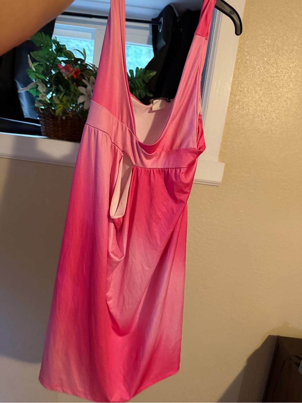 Vintage Y2K Wet Seal Pink Open Back Tunic Top Women’s XL Made in USA